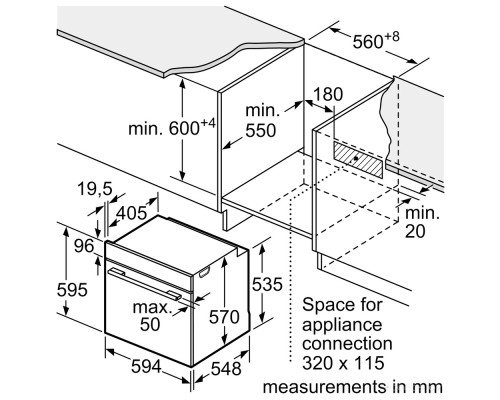 Духовой шкаф Bosch Serie 4 HBA534BB0