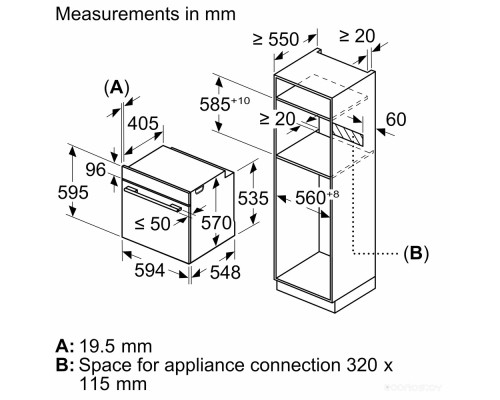 Духовой шкаф Bosch Serie 4 HBA534BB0