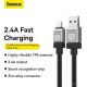 Кабель Baseus CoolPlay Series USB Type-A - Lightning (1 м, черный)