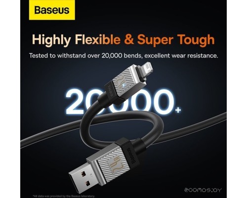 Кабель Baseus CoolPlay Series USB Type-A - Lightning (1 м, черный)