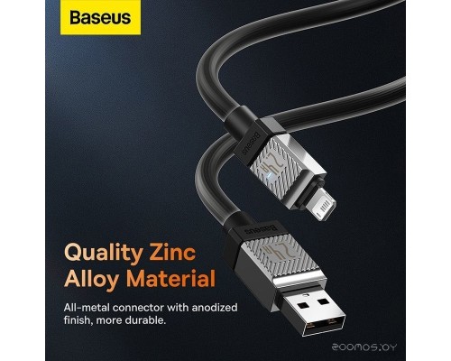 Кабель Baseus CoolPlay Series USB Type-A - Lightning (1 м, черный)