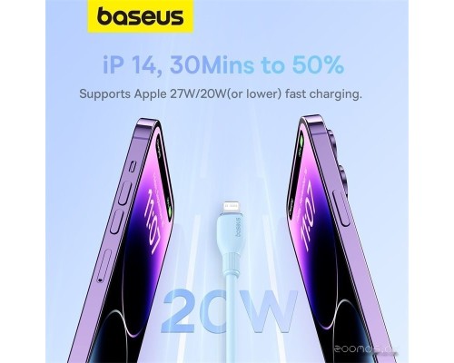 Кабель Baseus Pudding Series USB Type-C - Lightning (1.2 м, голубой)