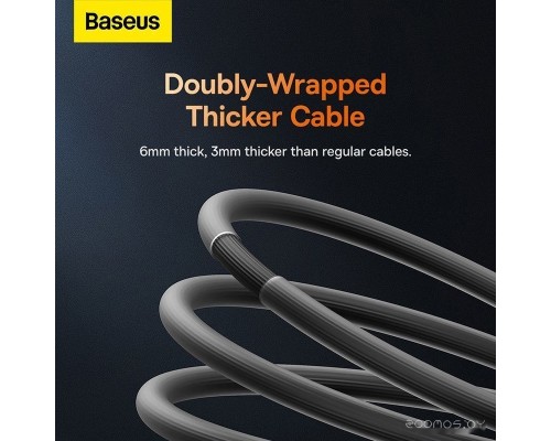 Кабель Baseus CoolPlay Series USB Type-C - USB Type-C (2 м, черный)