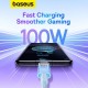 Кабель Baseus Explorer Series Fast Charging with Smart Temperature Control USB Type-C USB Type-C (1 м, голубой)