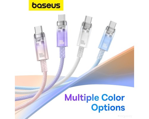 Кабель Baseus Explorer Series Fast Charging with Smart Temperature Control USB Type-C USB Type-C (2 м, голубой)