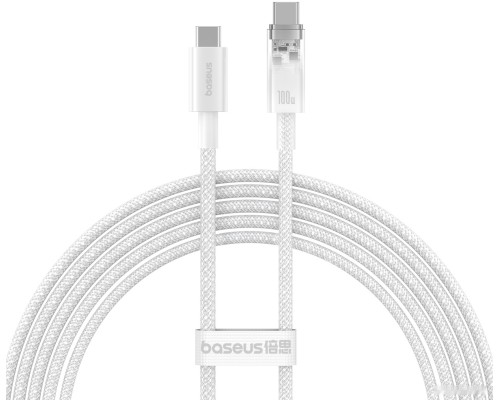 Кабель Baseus Explorer Series Fast Charging with Smart Temperature Control USB Type-C USB Type-C (2 м, белый)