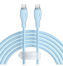 Кабель Baseus Pudding Series USB Type-C - USB Type-C (2 м, голубой)