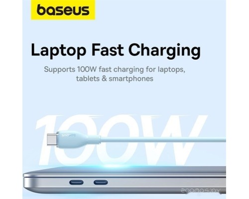 Кабель Baseus Pudding Series USB Type-C - USB Type-C (2 м, голубой)