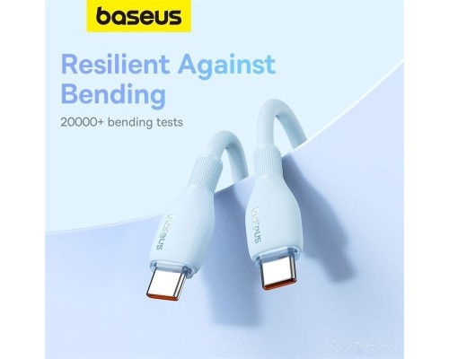 Кабель Baseus Pudding Series USB Type-C - USB Type-C (2 м, голубой)