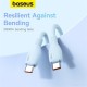 Кабель Baseus Pudding Series USB Type-C - USB Type-C (2 м, голубой)