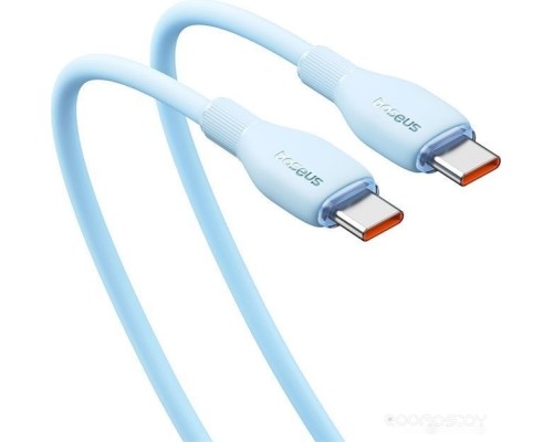 Кабель Baseus Pudding Series USB Type-C - USB Type-C (2 м, голубой)