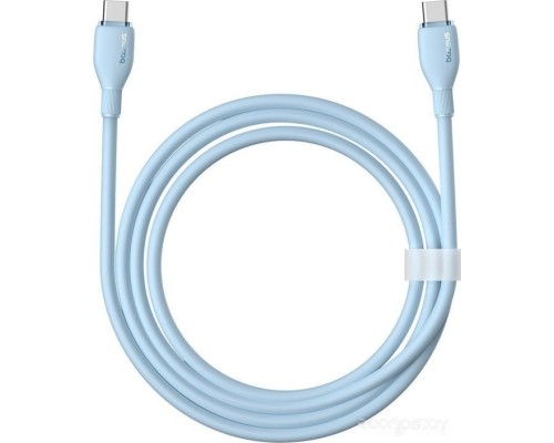 Кабель Baseus Pudding Series USB Type-C - USB Type-C (2 м, голубой)