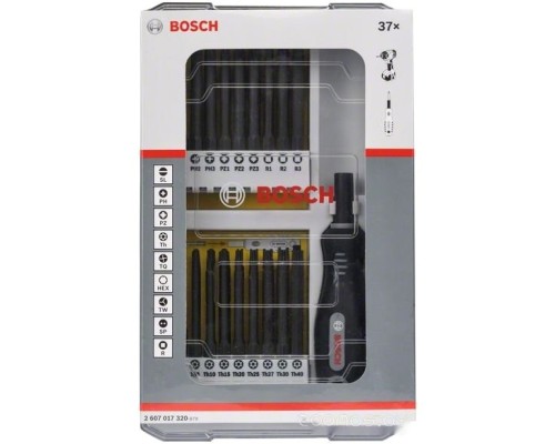 Набор отвертка с битами Bosch 2607017320 (37 предметов)