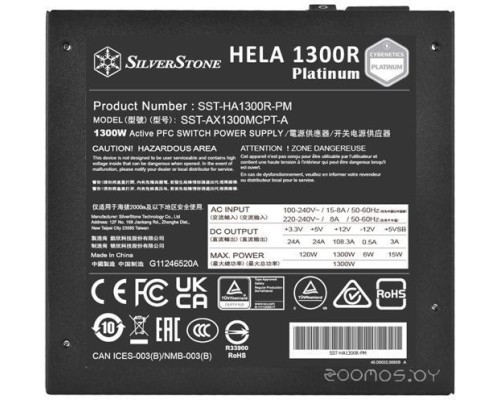 Блок питания SilverStone HELA 1300R Cybenetics Platinum SST-HA1300R-PM