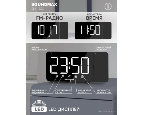 Настенные часы SoundMAX SM-1533