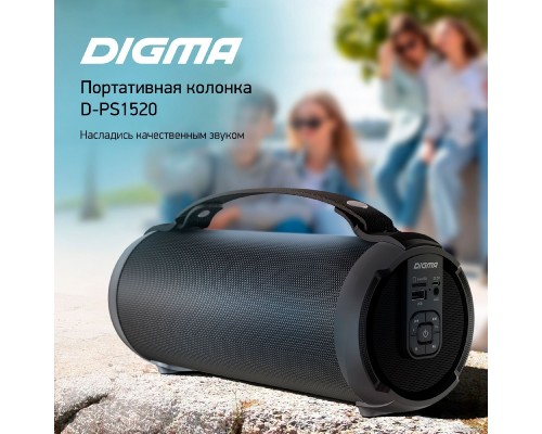 Портативная акустика DIGMA D-PS1520 (черный)