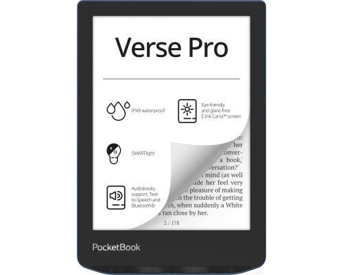 Электронная книга PocketBook A4 634 Verse Pro (лазурный)