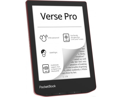 Электронная книга PocketBook A4 634 Verse Pro (страстно-красный)