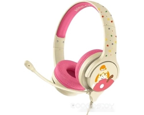 Наушники OTL Technologies Animal Crossing Isabelle Pink and Cream Kids Interactive AC0848