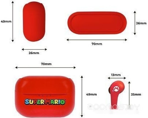 Наушники OTL Technologies Nintendo Super Mario Red SM0894