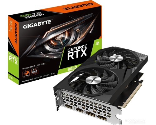 Видеокарта Gigabyte GeForce RTX 3050 WindForce OC V2 8G GV-N3050WF2OCV2-8GD