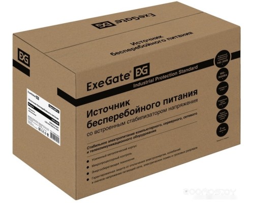 Источник бесперебойного питания Exegate SpecialPro UNB-2200.LED.AVR.2SH.RJ.USB EX292613RUS