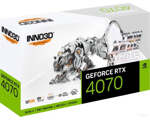 Видеокарта Inno3D GeForce RTX 4070 Twin X2 OC White N40702-126XX-183052V