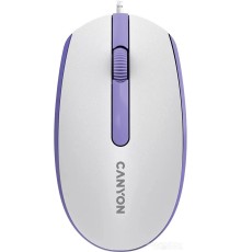 Мышь Canyon M-10 (белый/сиреневый)