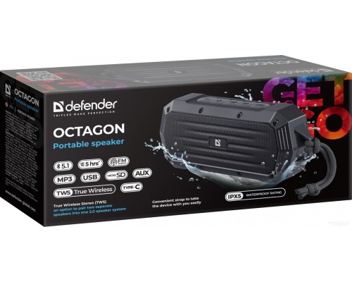 Портативная акустика Defender Octagon