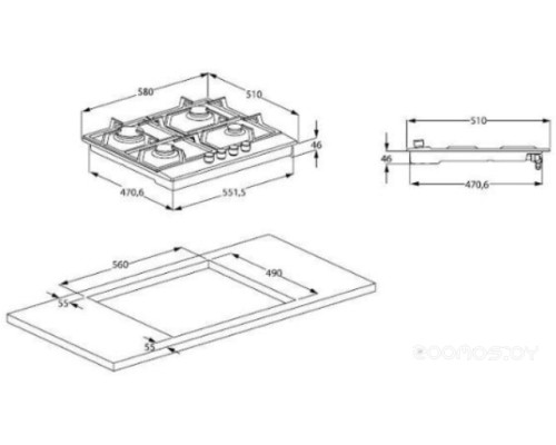 Варочная панель Indesit THPM 641 W/BK/I