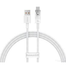 Кабель Baseus Explorer Series Fast Charging Cable with Smart Temperature Control 100W USB Type-A - USB Type-C (2 м, белый)