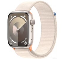 Умные часы Apple Watch Series 9 45 мм (алюминиевый корпус, звездный свет/звездный свет, нейлоновый ремешок)