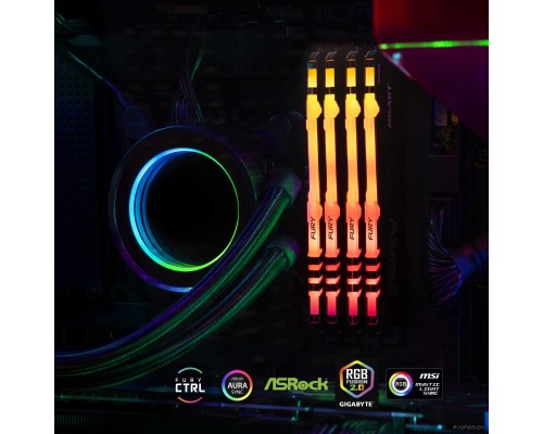 Модуль памяти Kingston FURY Beast RGB 16ГБ DDR4 2666 МГц KF426C16BB2A/16