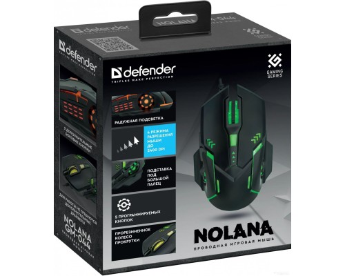 Игровая мышь Defender Nolana GM-044