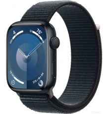 Умные часы Apple Watch Series 9 45 мм (алюминиевый корпус, полуночный/полуночный, нейлоновый ремешок)