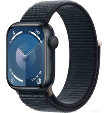 Умные часы Apple Watch Series 9 41 мм (алюминиевый корпус, полуночный/полуночный, нейлоновый ремешок)