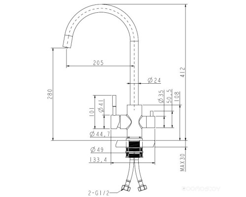 Смеситель Zorg Atlas (satin premium)