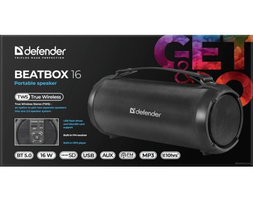 Портативная акустика Defender Beatbox 16