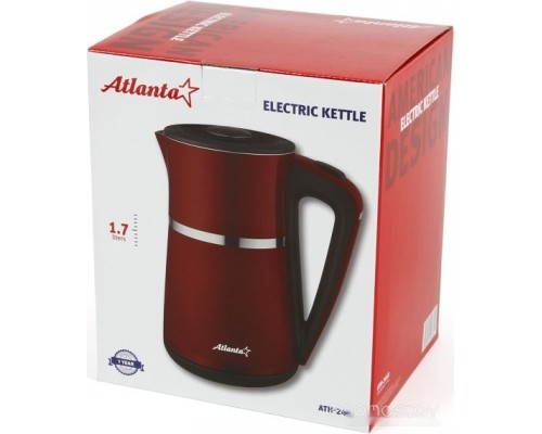 Электрический чайник Atlanta ATH-2448 (бордовый)