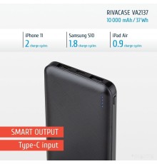 Портативное зарядное устройство RIVACASE VA2137 10000mAh (черный)