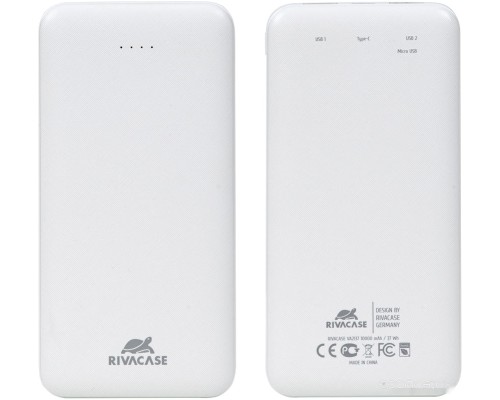 Портативное зарядное устройство RIVACASE VA2137 10000mAh (белый)