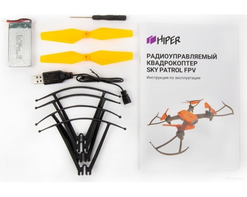 Квадрокоптер HIPER Sky Patrol FPV (черный/оранжевый)