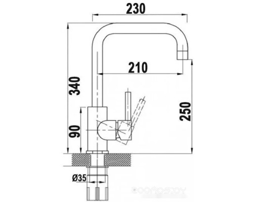 Смеситель Wisent WP49-098-4-22 (черный)