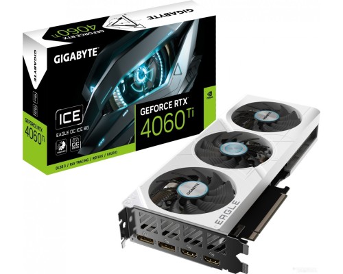 Видеокарта Gigabyte GeForce RTX 4060 Ti Eagle OC Ice 8G GV-N406TEAGLEOC ICE-8GD