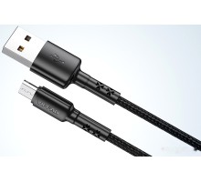 Кабель Vipfan X02 USB Type-A - microUSB (1.8 м, черный)