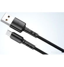 Кабель Vipfan X02 USB Type-A - microUSB (1.8 м, черный)