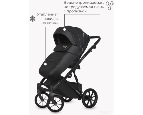 Детская коляска Riko Basic Montana Ecco (3 в 1, 12/черный)