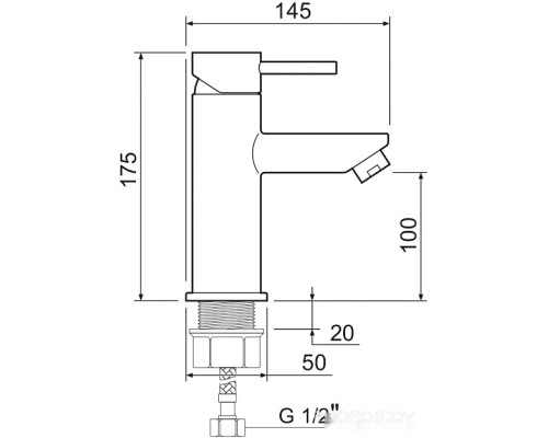 Смеситель РМС SUS124BL-001F