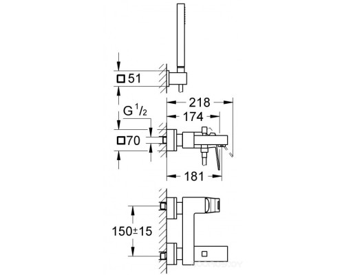 Смеситель Grohe Eurocube 23141000