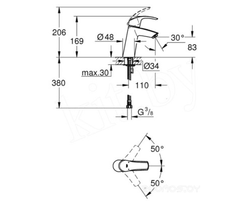 Смеситель Grohe Eurosmart 23324001